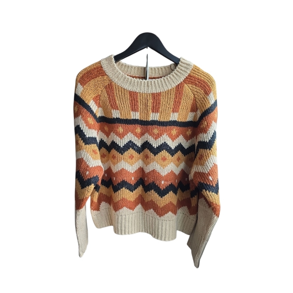 Grace + Karma Women’s Chevron Wool-Blend Sweater XL NWOT